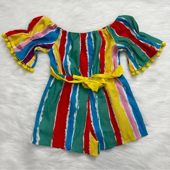 New BUNDLE (5) Girls Toddler 4T-5T Summer Rompers